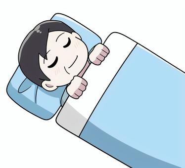スヤスヤ寝る中年男性 スヤスヤ寝る中年男性 可愛い,睡眠,寝る,ベッド,スヤスヤ,すやすや,リラックス,熟睡,布団,男性のイラスト素材