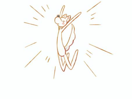 喜び犬 犬,可愛い,嬉しい,喜ぶ,楽しい,ジャンプ,跳ぶ,万歳,水彩風のイラスト素材