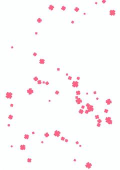 明るいピンクのお花ブラシの花吹雪 花,花吹雪,ピンク,舞い踊る,舞い上がるのイラスト素材