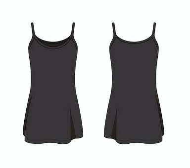 ロング丈キャミソールテンプレートイラスト キャミソール,肌着,アパレル,衣服,下着,テンプレート,インナー,女性,カジュアル,ファッションのイラスト素材
