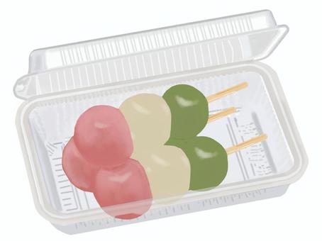 Three-color dumplings (food pack included), three color dumplings, dumpling, dango, JPG and PNG