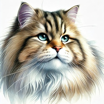 サイベリアン サイベリアン 動物,猫科,毛皮のイラスト素材