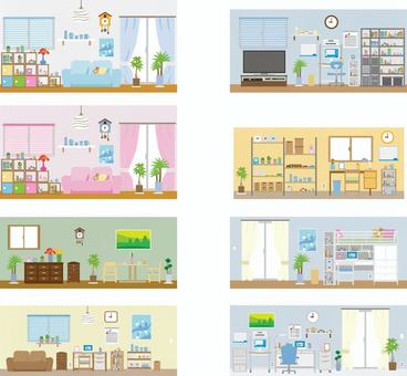 マイルームまとめセット, JPG, PNG 및 AI マイルームまとめセット, 마이 룸, 인테리어, 가구, JPG, PNG 및 AI