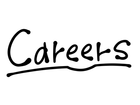 Careersの文字（黒） キャリア,採用,求人,仕事,募集,応募,職種,人材,人事,面接のイラスト素材