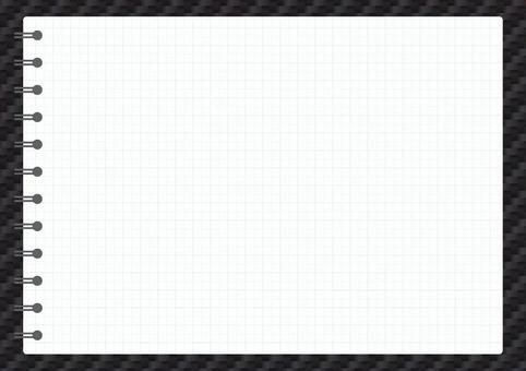 Illustration, note, carbon, graph paper, 