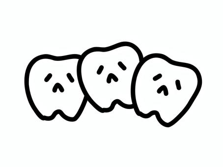 ガタガタ歯並びくん 歯,キャラクター,可愛い,歯科,矯正,歯列,ガタガタのイラスト素材