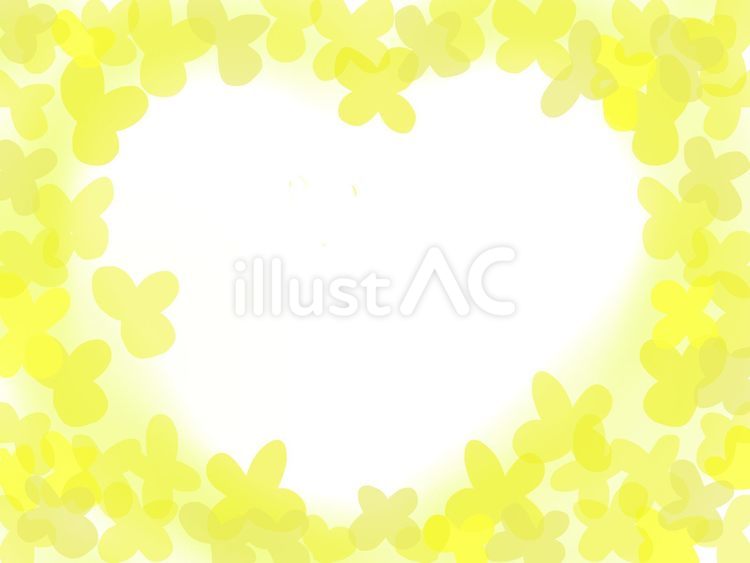 やさしい壁紙　 黄,ハート,花のイラスト素材