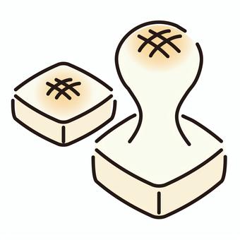 膨らむお餅　線画カラー 餅,線画,四角,膨らむ,焼き餅,焼く,食べ物,手描き,可愛いのイラスト素材