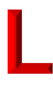 ３Dアルファベット大文字赤L l,アルファベット,大文字,立体,3d,赤,装飾文字,フォント,デザイン,アイコンのイラスト素材