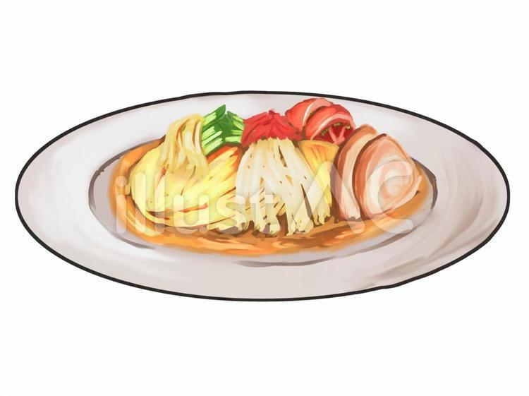 冷やし中華 冷やし中華,中華料理,食べ物のイラスト素材