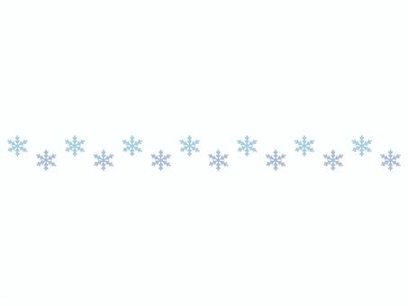 雪の仕切り線(ジグザグ) 雪,結晶,冬,仕切り線,ワンポイント,カラフル,ゆるい,かわいい,ゆるかわいい,イラストのイラスト素材