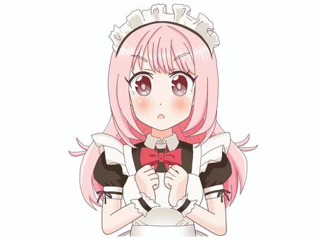 Illustration, a maid, maid clothes, moe, JPG and PNG