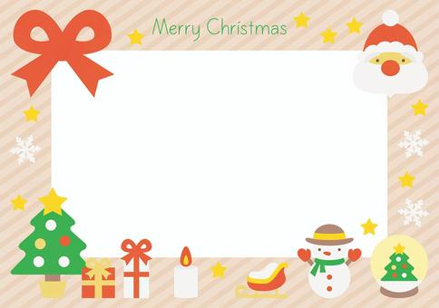 かわいいクリスマス背景-横3