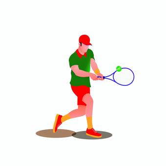 テニス 017 テニス,テニス選手,スポーツ,ラケット,ボール,男性,運動,スイング,試合,プレーヤーのイラスト素材