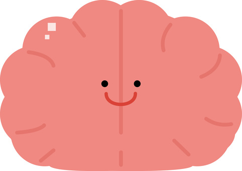 可愛い脳のイラスト 人体,臓器,可愛い,脳,医療のイラスト素材