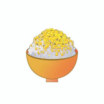 卵ふりかけごはん 卵,ふりかけ,ごはん,食べ物,シンプル,米のイラスト素材