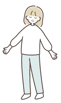 Illustration, take a deep breath, female, grown up, 