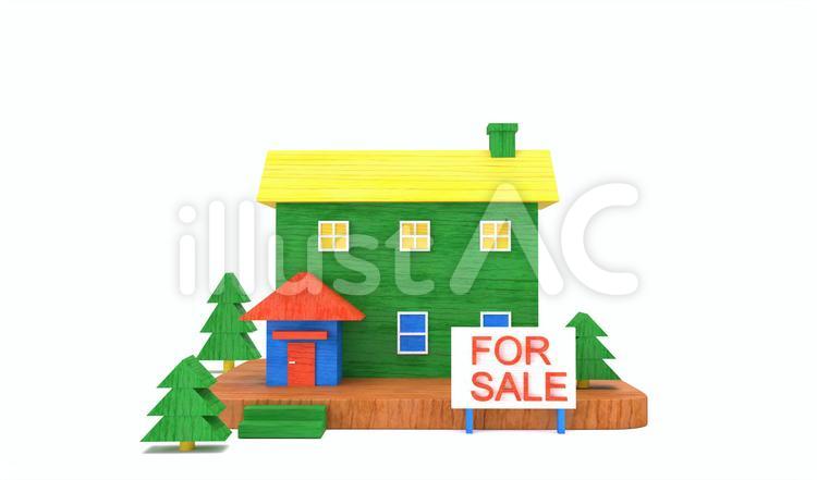 おもちゃの家　住宅販売のイメージ 家,住宅,販売のイラスト素材