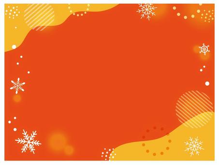 オレンジ色のぽかぽか背景フレーム オレンジ色のぽかぽか背景フレーム フレーム,冬,暖かい,背景,暖房,ぽかぽか,オレンジ色のイラスト素材