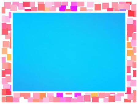popや広告のフレーム枠の素材の背景画像 pop,広告,フレーム,カラフル,四角,幾何学模様,枠,コピースペース,テキストスペース,フリースペースのイラスト素材
