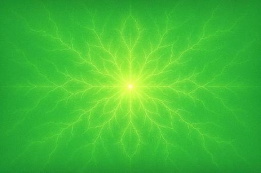 グリーン稲妻曼荼羅背景＆テクスチャー画像