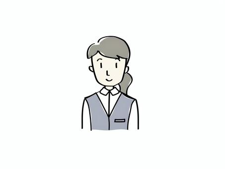 事務員 事務員,制服,女性,会社,ol,仕事,手書き,イラスト,挿絵のイラスト素材