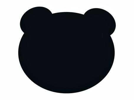 シンプルなくまアイコン｜モノクロ くま,熊,動物,シルエット,アイコン,キャラクター,シンプル,モノクロ,黒,グレーのイラスト素材