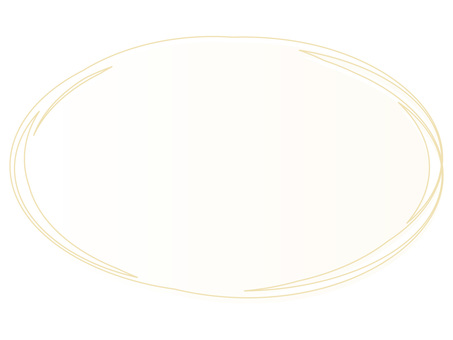 黄色のラフな楕円のグラデーションフレーム グラデーション,楕円,ラフ,手描き,フレーム,あしらい,飾り枠,コピースペース,装飾,見出しのイラスト素材