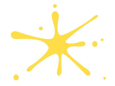 液体が飛び散る様子の効果線（黄） 効果線,水,液体,飛び散る,弾ける,飛散,飛沫,しぶき,滴,ほとばしるのイラスト素材