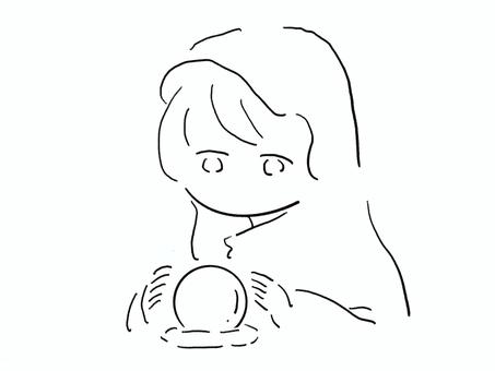 占い師のイラスト