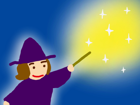 魔法使い 魔法使い,魔女,杖,魔法,ミラクルのイラスト素材