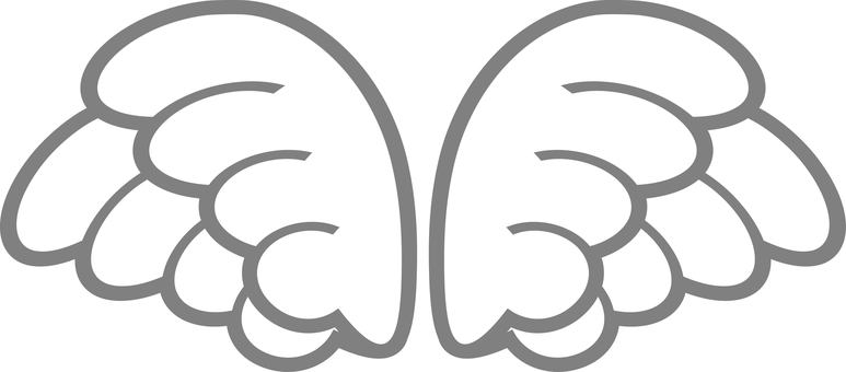シンプル羽根 シンプル羽根 羽,天使,エンジェル,翼,アイコン,ファンシー,マーク,かわいい,シンプルのイラスト素材