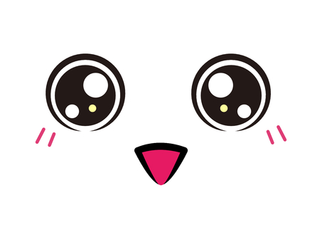 目4 目,キラキラ,希望,期待,嬉しい,ポジティブ,口のイラスト素材