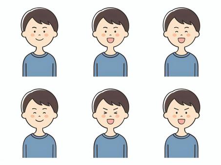 男性の笑った表情セット 男性の笑った表情セット 男性,男,大人,父,お父さん,長袖,人物,若い,10代,20代のイラスト素材