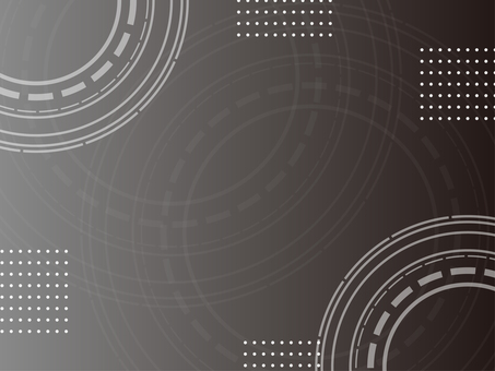 円とドットのテクノロジー背景 黒 背景,ビジネス,テクノロジー,デジタル,グラデーション,黒,グレー,円,ライン,ドットのイラスト素材