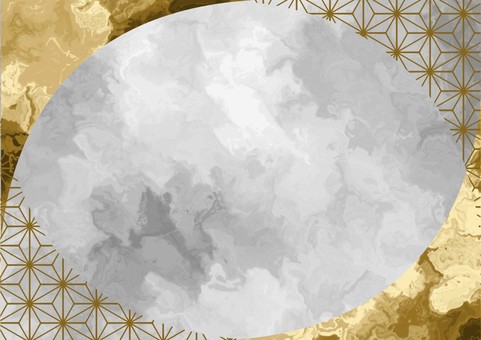 白と金色の和風背景マーブルデザイン マーブル,背景,枠,フレーム,抽象,白,グレー,金,ゴールド,ホワイトのイラスト素材