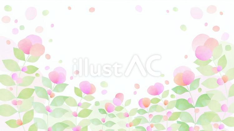 かわいい春の小花のフレーム5 花,春,小花のイラスト素材