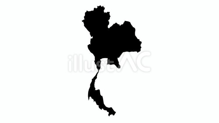 世界地図　タイ　シルエット タイ,シルエット,地図のイラスト素材