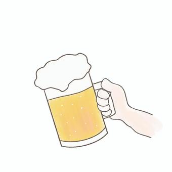 ビール ビール,酒,生ビール,お酒,アルコール,飲酒,飲み物,ジョッキ,発泡酒,グラスのイラスト素材