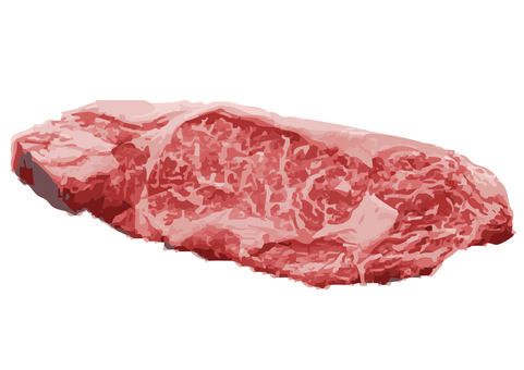 牛肉8 牛肉,肉,生肉,生,ステーキ,ビーフ,霜降り,断面,食べ物,シンプルのイラスト素材