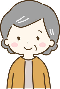 笑顔のおばあさん 笑顔のおばあさん おばあさん,祖母,高齢,高齢者,笑顔,老人,シニア,シルバー,お年寄り,女性のイラスト素材