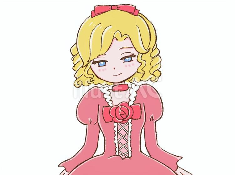 恥じらう令嬢 俯く,恥じらう,恥ずかしいのイラスト素材