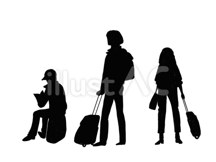 旅行 旅行,旅行カバン,一人旅のイラスト素材