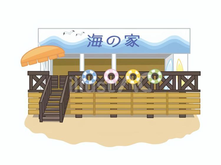 海の家 海の家,食事,かき氷のイラスト素材
