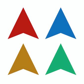 ナビゲーションの矢印セット 矢印,地図,マップ,位置,位置情報,現在地,方角,ピクトグラム,記号,図形のイラスト素材