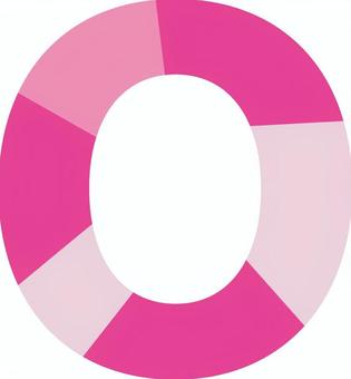 カラフルO 文字,アルファベット,大文字,シンプル,oのイラスト素材