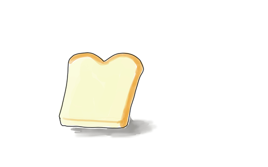 Illustration, plain bread, bread, toast, JPG