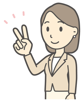 カジュアルスーツ女性-465-バスト 数字,会社員,女性,スーツ,ビジネス,仕事,ol,人,大人,ビジネスウーマンのイラスト素材