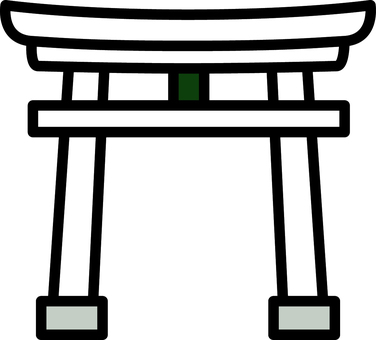 白の鳥居です。 鳥居,シンプル,神社,寺,参道,和風,日本,伝統,結界,参拝のイラスト素材