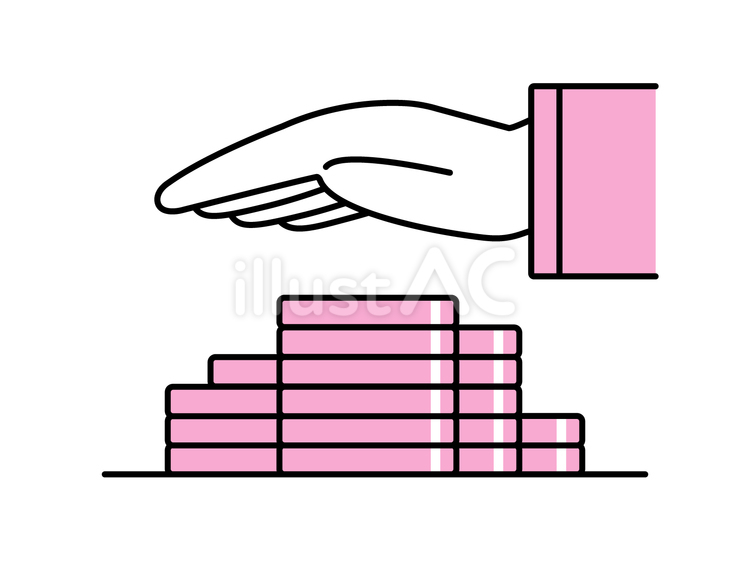 資産を守る人物の手 資産,お金,貯金のイラスト素材